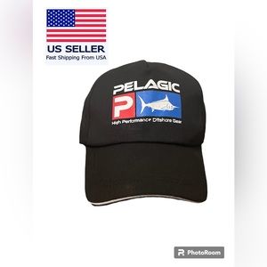 Adjustable Black Fishing Logo Baseball Trucker Hat Cap Visor Clasp Adult Gear